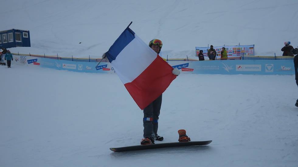 Snowboard - Merlin SURGET Porte-Drapeau Français