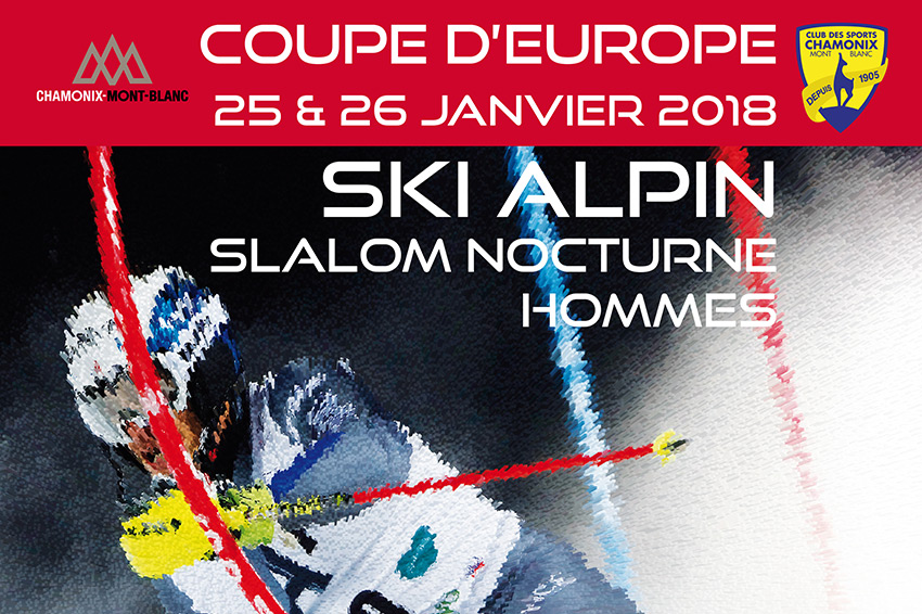 Alpine skiing Men's Slalom 2018 European Cup Chamonix