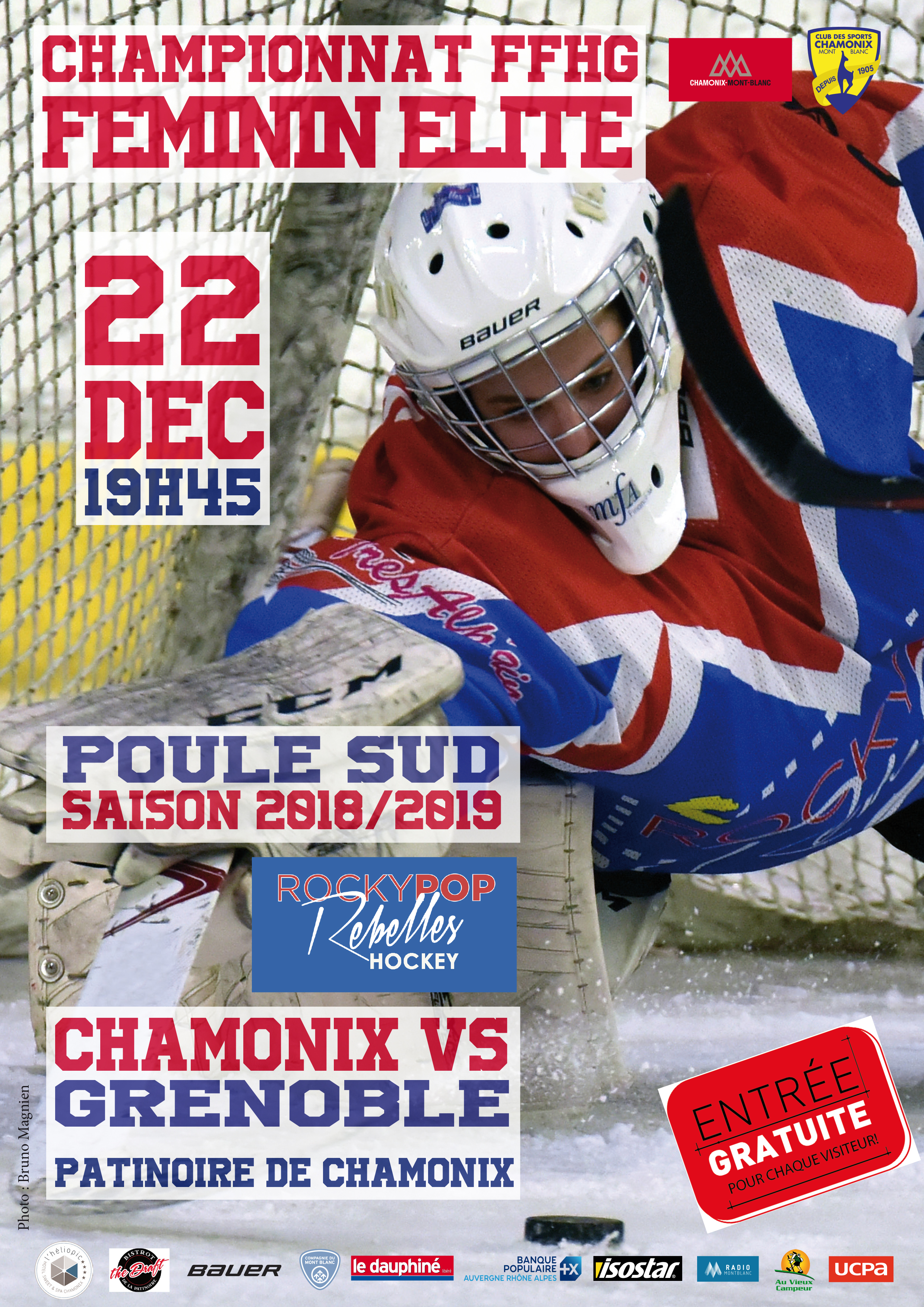 Match de Hockey RockyPop Rebelles VS Grenoble